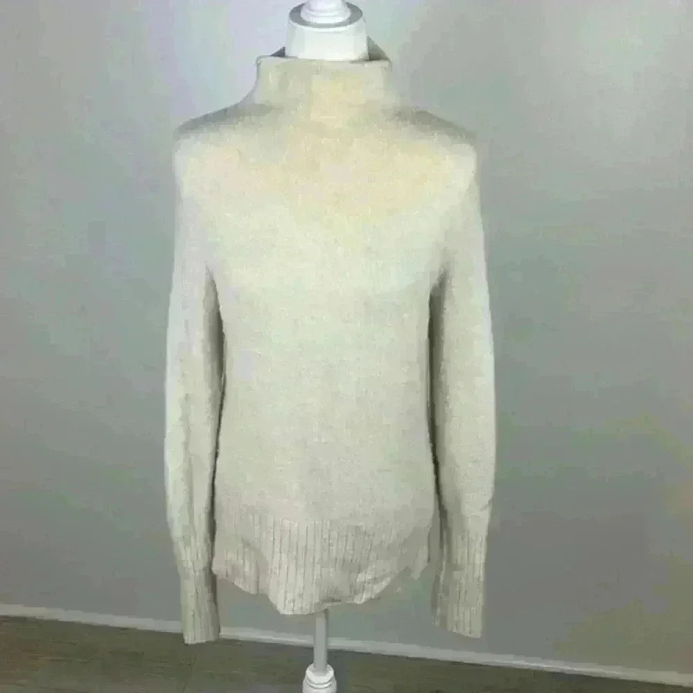 Madewell Cream Soft Turtleneck Sweater Size M